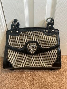 MC Brand Rattan Croco Leather Handbag Like Nee